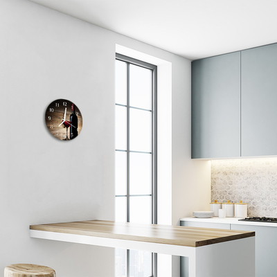 Relógio redondo Vinho