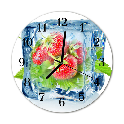 Relógio redondo Sorvete de morango