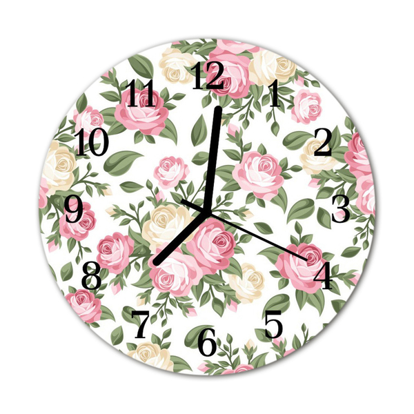 Relógio de parede redondo Plantas