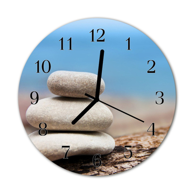 Relógio redondo Pedras