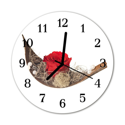 Relógio de parede redondo Rosa