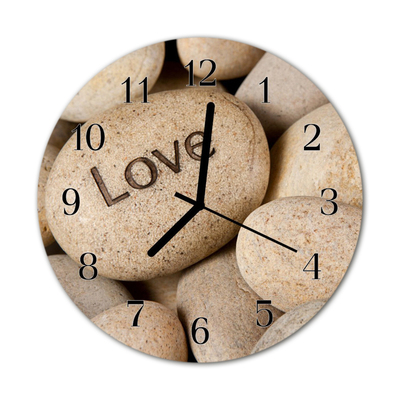 Relógio de parede redondo Pedras