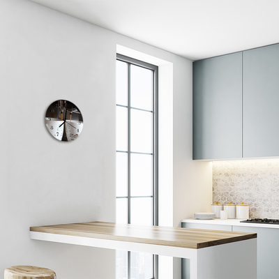 Relógio de parede redondo Máquina de café