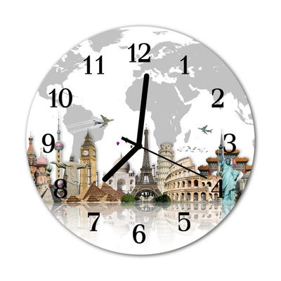 Relógio de parede redondo Mundo