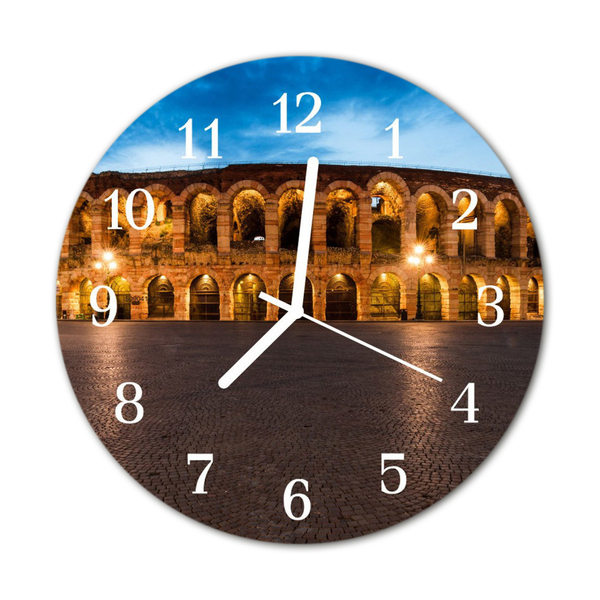 Relógio de vidro redondo Estátua
