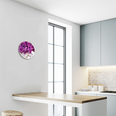 Relógio de parede redondo Flores