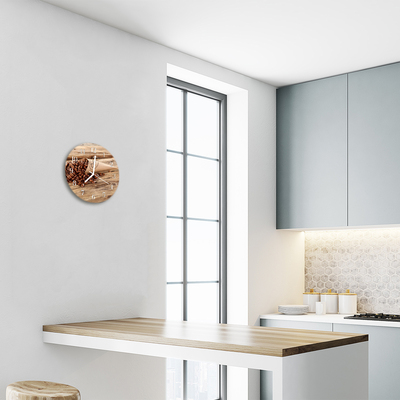 Relógio redondo Grãos de café