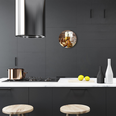 Relógio redondo Cerveja Pretzel