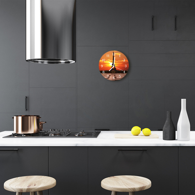 Relógio de vidro redondo Torre Eiffel