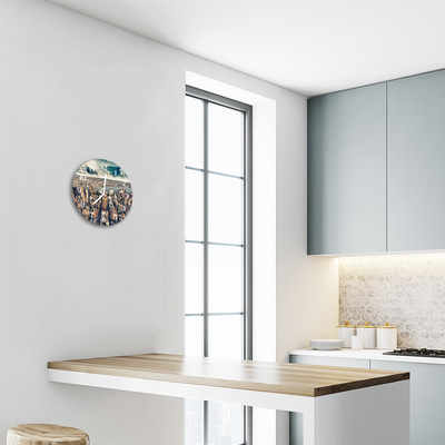 Relógio de vidro redondo Nova Iorque