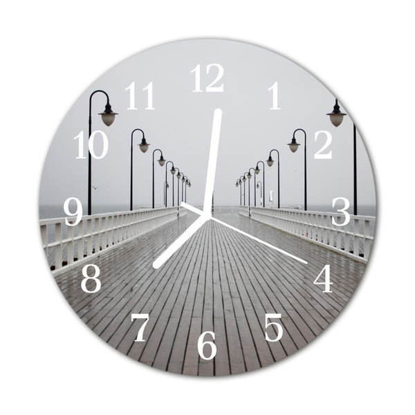 Relógio de vidro redondo Píer