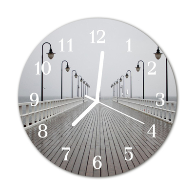 Relógio de vidro redondo Píer