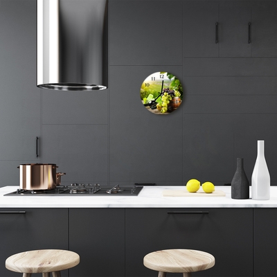 Relógio redondo Uvas para vinho