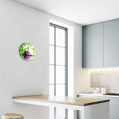 Relógio redondo Spa de orquídeas