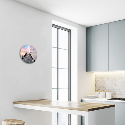 Relógio de vidro redondo Ponte