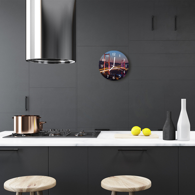 Relógio de vidro redondo Ponte