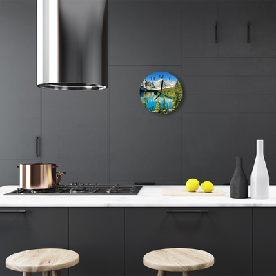 Relógio redondo A natureza da montanha