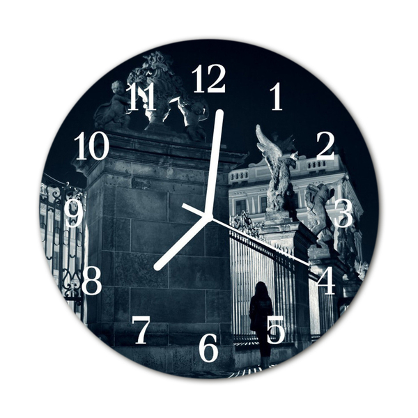 Relógio de vidro redondo Monumentos da cidade