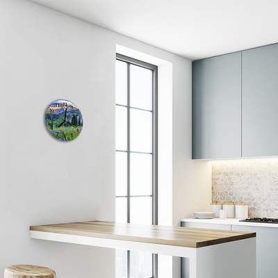 Relógio redondo Prado de montanha