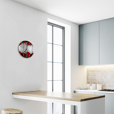 Relógio redondo Rosas em um quadro