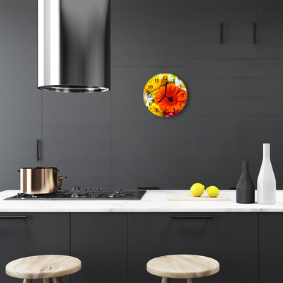 Relógio redondo Flores