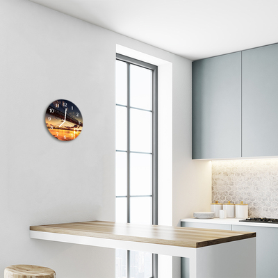 Relógio redondo Ponte do rio