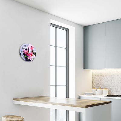 Relógio redondo Orquídea