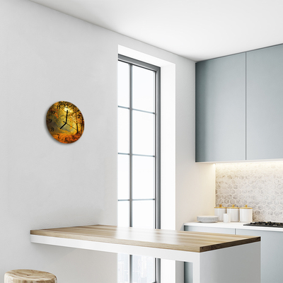 Relógio de parede redondo Floresta de outono