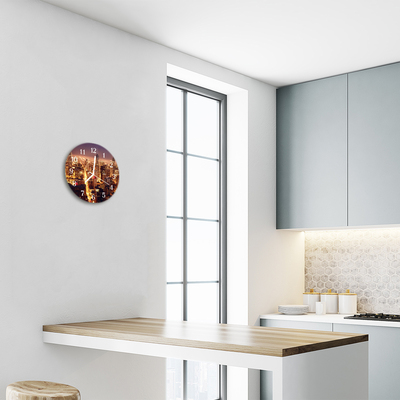 Relógio redondo Edifícios da cidade