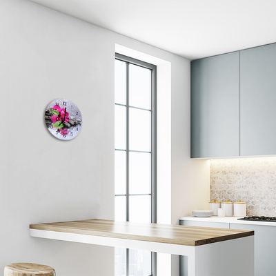 Relógio redondo Orquídea