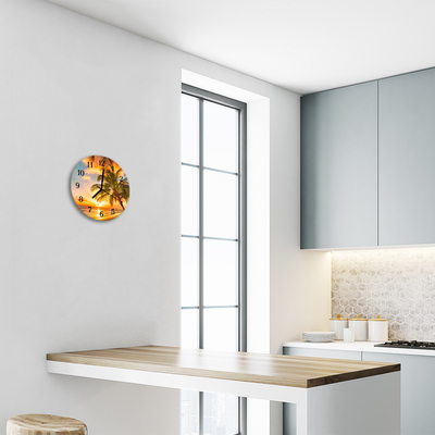 Relógio redondo Pôr do sol