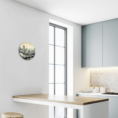 Relógio de vidro redondo Londres