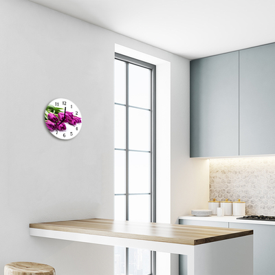 Relógio redondo Tulipas