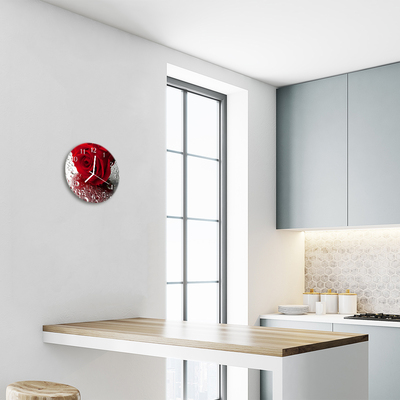 Relógio de vidro redondo Rosa