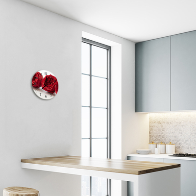 Relógio de parede redondo Flores