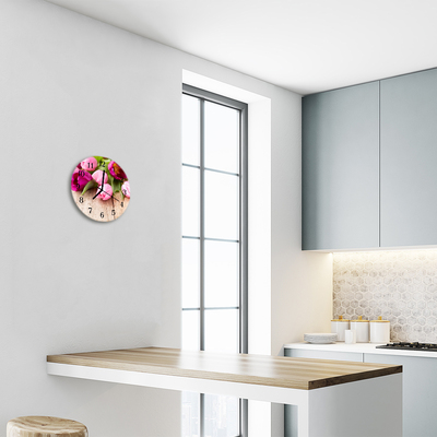 Relógio redondo Tulipas