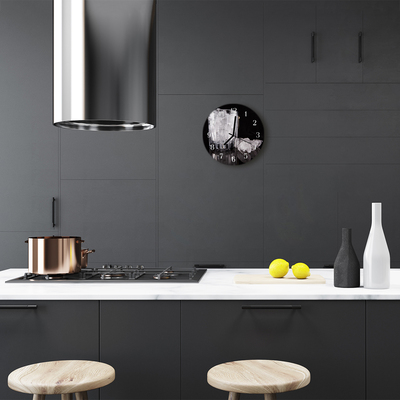 Relógio de vidro redondo Gelo