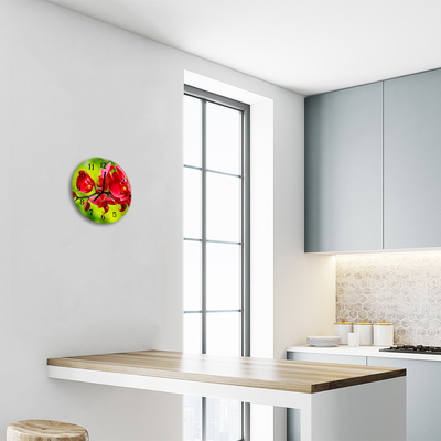 Relógio de parede redondo Orquídea