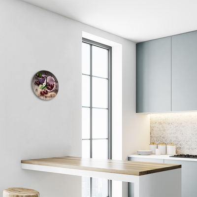 Relógio redondo Cerejas