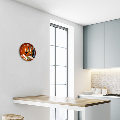 Relógio redondo Vinho