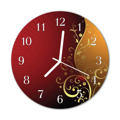 Relógio de vidro redondo Abstração