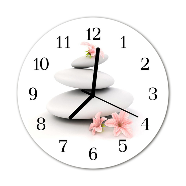 Relógio redondo Pedras