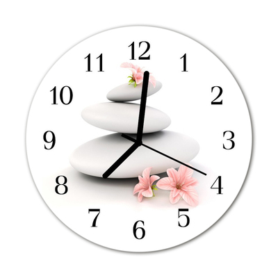 Relógio redondo Pedras