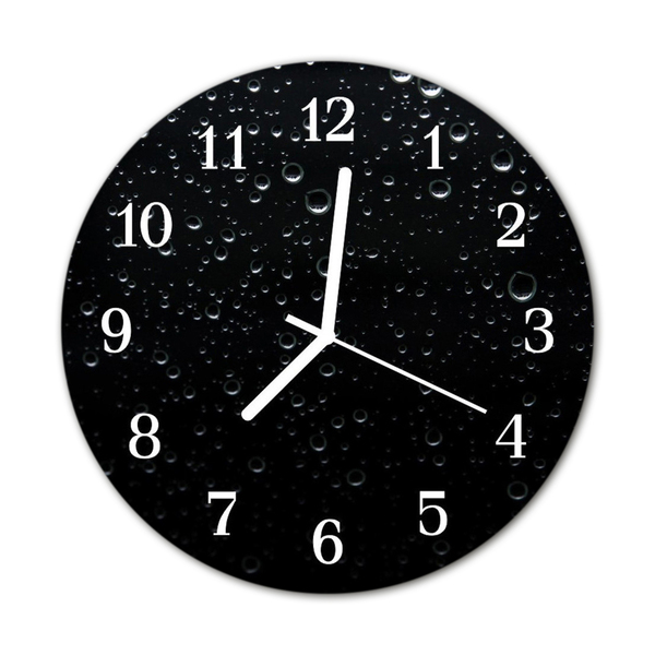 Relógio de vidro redondo Gotas