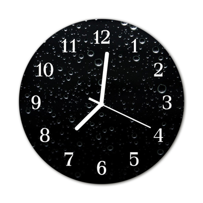 Relógio de vidro redondo Gotas