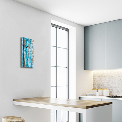 Relógio de vidro vertical Madeira colorida