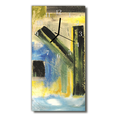 Relógio de vidro vertical Padrão de cor de arte