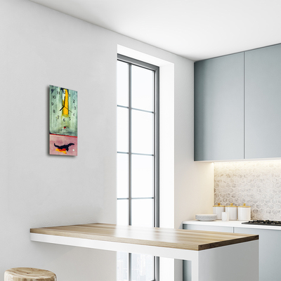 Relógio vertical Cores pintadas de arte