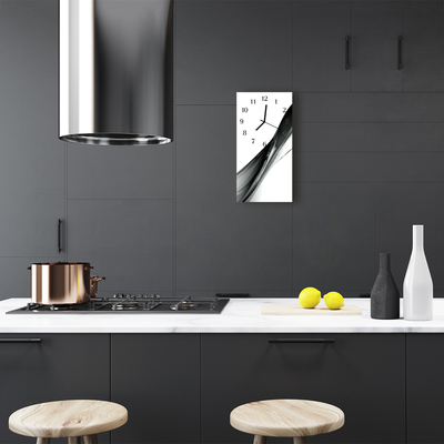 Relógio vertical Abstração Linha preta branca