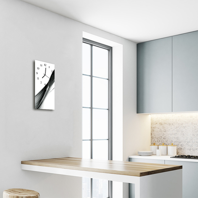 Relógio vertical Abstração Linha preta branca